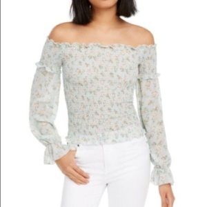 Mint Floral Top